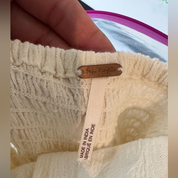 Free People Ivory Textured Jumpsuit - Picture 8 of 9